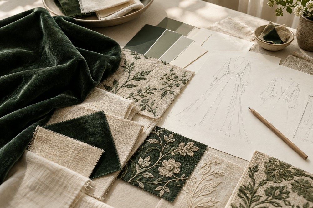 Share your brief — illustrative worktable scene