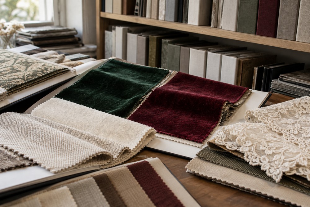 Source & match — illustrative worktable scene